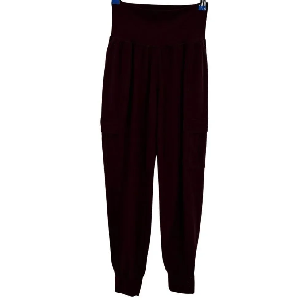 ATHLETA SALUTATION CARGO‎ JOGGER Burgundy Size XXS